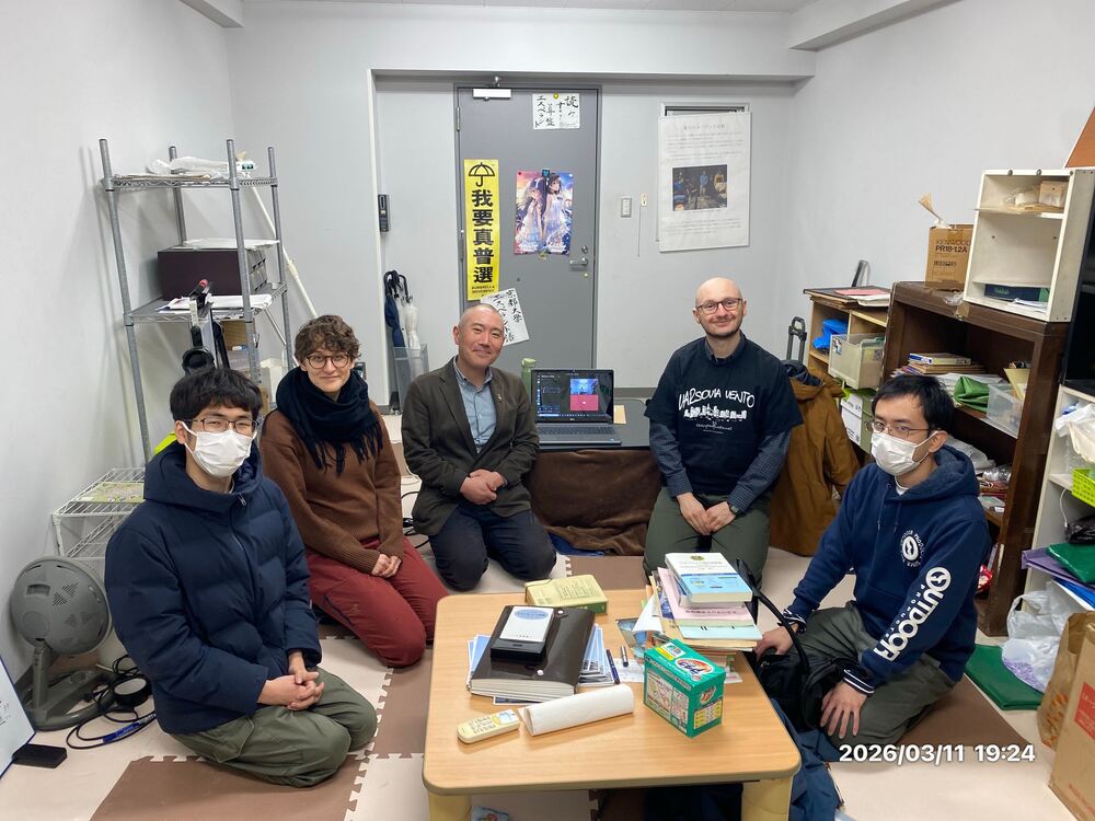 ポーランドからのお客様との交流の様子